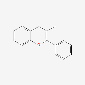 molecular formula C16H14O B11883257 3-Methyl-2-phenyl-4H-1-benzopyran CAS No. 88214-82-8