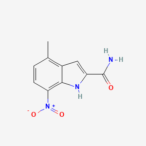 4-Methyl-7-nitro-1H-indole-2-carboxamide