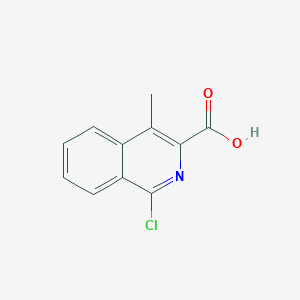 molecular formula C11H8ClNO2 B11883316 1-Chloro-4-methylisoquinoline-3-carboxylic acid CAS No. 89928-55-2