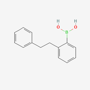 molecular formula C14H15BO2 B11883325 (2-Phenethylphenyl)boronic acid 