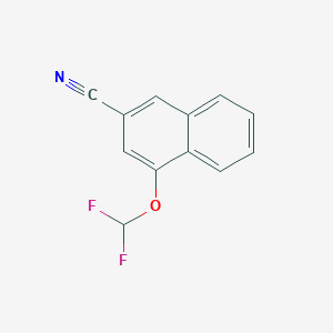 molecular formula C12H7F2NO B11883370 4-(Difluoromethoxy)-2-naphthonitrile 