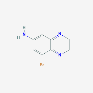 molecular formula C8H6BrN3 B11883503 8-Bromoquinoxalin-6-amine 