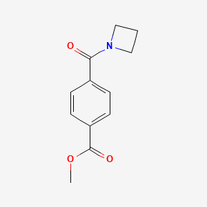 molecular formula C12H13NO3 B11883505 Methyl 4-(azetidine-1-carbonyl)benzoate CAS No. 915199-14-3