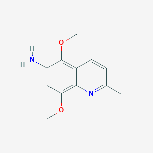 molecular formula C12H14N2O2 B11883543 5,8-Dimethoxy-2-methylquinolin-6-amine 