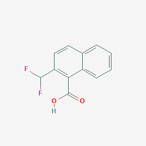 molecular formula C12H8F2O2 B11883547 2-(Difluoromethyl)naphthalene-1-carboxylic acid 