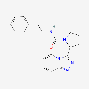 molecular formula C19H21N5O B1188356 N-(2-phenylethyl)-2-([1,2,4]triazolo[4,3-a]pyridin-3-yl)pyrrolidine-1-carboxamide 