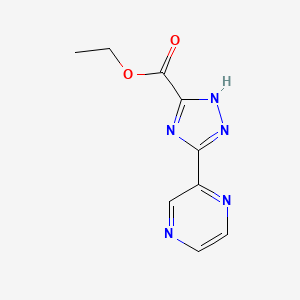 Ethyl 3-(pyrazin-2-yl)-1H-1,2,4-triazole-5-carboxylate