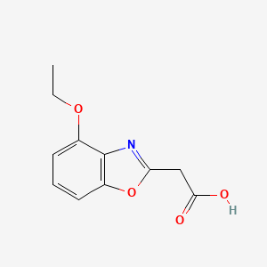 molecular formula C11H11NO4 B11883600 4-Ethoxybenzo[d]oxazole-2-acetic acid 