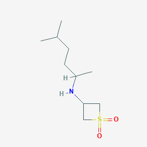 molecular formula C10H21NO2S B11883610 3-[(5-Methylhexan-2-yl)amino]-1lambda-thietane-1,1-dione 