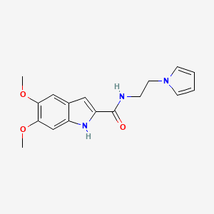 5,6-dimethoxy-N-[2-(1H-pyrrol-1-yl)ethyl]-1H-indole-2-carboxamide