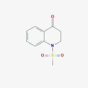 molecular formula C10H11NO3S B11883641 1-(Methylsulfonyl)-2,3-dihydroquinolin-4(1H)-one 