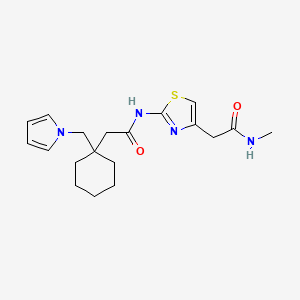 N-{4-[2-(methylamino)-2-oxoethyl]-1,3-thiazol-2-yl}-2-[1-(1H-pyrrol-1-ylmethyl)cyclohexyl]acetamide