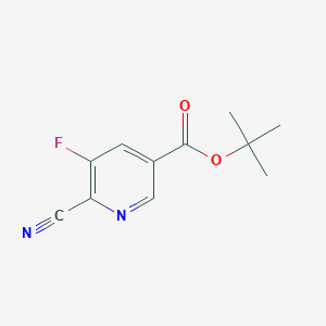 molecular formula C11H11FN2O2 B11883662 tert-Butyl 6-cyano-5-fluoronicotinate 