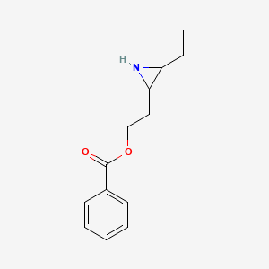 molecular formula C13H17NO2 B11883699 2-(3-Ethylaziridin-2-yl)ethyl benzoate 