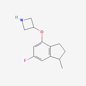 3-[(6-fluoro-1-methyl-2,3-dihydro-1H-inden-4-yl)oxy]azetidine