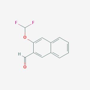 molecular formula C12H8F2O2 B11883755 2-(Difluoromethoxy)naphthalene-3-carboxaldehyde 