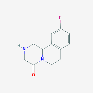 molecular formula C12H13FN2O B11883775 10-Fluoro-2,3,6,7-tetrahydro-1H-pyrazino[2,1-A]isoquinolin-4(11BH)-one CAS No. 1082914-61-1