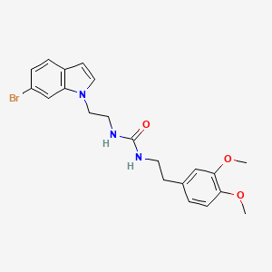 molecular formula C21H24BrN3O3 B1188379 1-[2-(6-bromo-1H-indol-1-yl)ethyl]-3-[2-(3,4-dimethoxyphenyl)ethyl]urea 