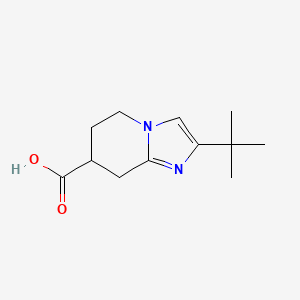 molecular formula C12H18N2O2 B11883861 2-(tert-Butyl)-5,6,7,8-tetrahydroimidazo[1,2-a]pyridine-7-carboxylic acid CAS No. 1004620-23-8