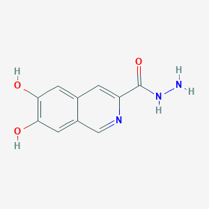 molecular formula C10H9N3O3 B11883884 6,7-Dihydroxyisoquinoline-3-carbohydrazide CAS No. 740772-05-8