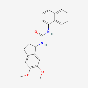 molecular formula C22H22N2O3 B1188389 N-(5,6-dimethoxy-2,3-dihydro-1H-inden-1-yl)-N'-(1-naphthyl)urea 