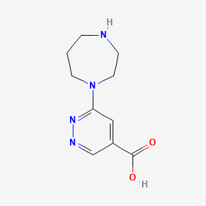 molecular formula C10H14N4O2 B11883903 6-(1,4-Diazepan-1-yl)pyridazine-4-carboxylic acid 