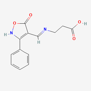 molecular formula C13H12N2O4 B1188391 N-[(5-oxo-3-phenyl-4(5H)-isoxazolylidene)methyl]-beta-alanine 