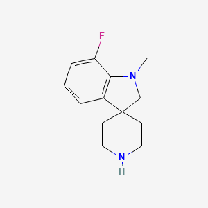 molecular formula C13H17FN2 B11883913 7-Fluoro-1-methylspiro[indoline-3,4'-piperidine] 