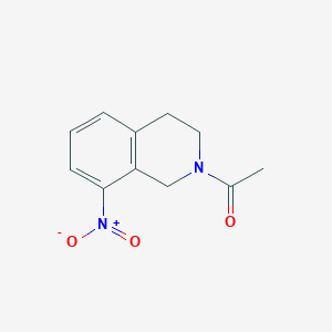 molecular formula C11H12N2O3 B11883915 1-(8-Nitro-3,4-dihydroisoquinolin-2(1H)-yl)ethanone 