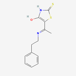 5-{1-[(2-Phenylethyl)amino]ethylidene}-2-thioxo-1,3-thiazolidin-4-one