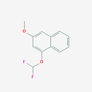 molecular formula C12H10F2O2 B11883928 1-(Difluoromethoxy)-3-methoxynaphthalene 