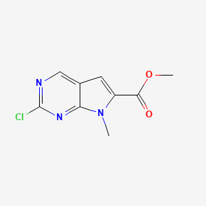 Methyl 2-chloro-7-methyl-7H-pyrrolo[2,3-d]pyrimidine-6-carboxylate