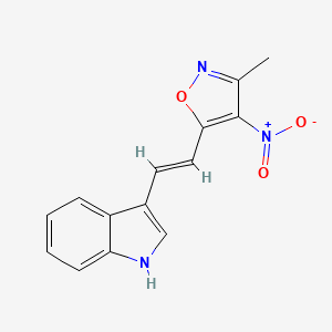 molecular formula C14H11N3O3 B1188395 3-(2-{4-nitro-3-methyl-5-isoxazolyl}vinyl)-1H-indole 