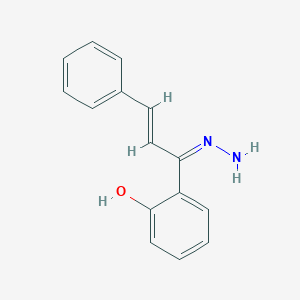 molecular formula C15H14N2O B1188396 1-(2-Hydroxyphenyl)-3-phenyl-2-propen-1-one hydrazone 