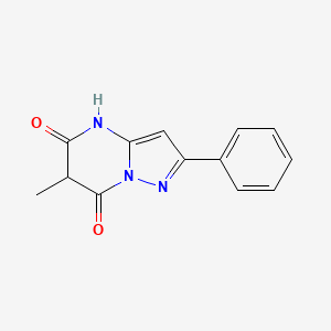molecular formula C13H11N3O2 B1188398 6-methyl-2-phenylpyrazolo[1,5-a]pyrimidine-5,7(4H,6H)-dione 