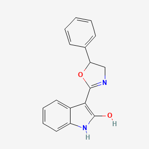 molecular formula C17H14N2O2 B1188399 3-(5-phenyl-1,3-oxazolidin-2-ylidene)-1,3-dihydro-2H-indol-2-one 