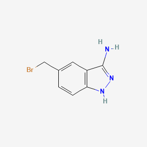 molecular formula C8H8BrN3 B11883997 5-(bromomethyl)-1H-Indazol-3-amine 