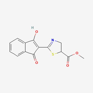 molecular formula C14H11NO4S B1188400 methyl 2-(1,3-dioxo-1,3-dihydro-2H-inden-2-ylidene)-1,3-thiazolidine-5-carboxylate 