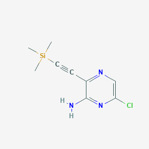 6-Chloro-3-((trimethylsilyl)ethynyl)pyrazin-2-amine