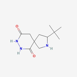 molecular formula C11H19N3O2 B11884020 3-tert-Butyl-2,7,8-triazaspiro[4.5]decane-6,9-dione CAS No. 62920-78-9