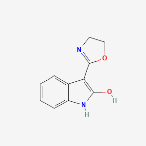 molecular formula C11H10N2O2 B1188403 3-(1,3-oxazolidin-2-ylidene)-1,3-dihydro-2H-indol-2-one 
