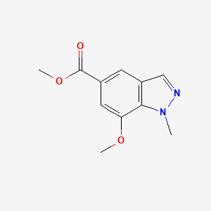 molecular formula C11H12N2O3 B11884037 Methyl 7-methoxy-1-methyl-1H-indazole-5-carboxylate 