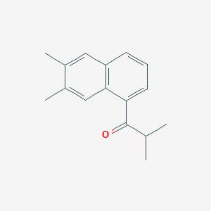 molecular formula C16H18O B11884116 1-(6,7-Dimethylnaphthalen-1-yl)-2-methylpropan-1-one CAS No. 87783-14-0