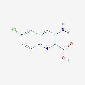 molecular formula C10H7ClN2O2 B11884117 3-Amino-6-chloroquinoline-2-carboxylic acid 