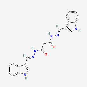 molecular formula C21H18N6O2 B1188412 N'~1~,N'~3~-bis[(E)-1H-indol-3-ylmethylidene]propanedihydrazide 