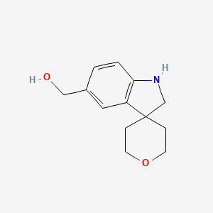 molecular formula C13H17NO2 B11884145 (2',3',5',6'-Tetrahydrospiro[indoline-3,4'-pyran]-5-yl)methanol 