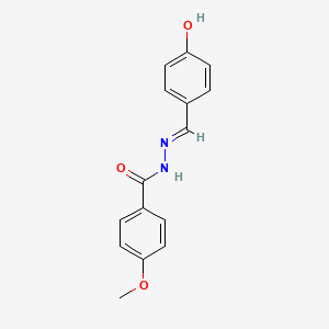 molecular formula C15H14N2O3 B1188415 N'-(4-hydroxybenzylidene)-4-methoxybenzohydrazide 