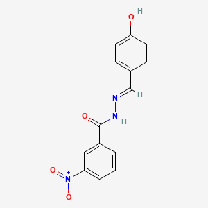 molecular formula C14H11N3O4 B1188417 N'-(4-hydroxybenzylidene)-3-nitrobenzohydrazide 
