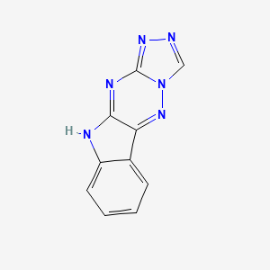 molecular formula C10H6N6 B1188418 10H-[1,2,4]triazolo[4',3':2,3][1,2,4]triazino[5,6-b]indole 