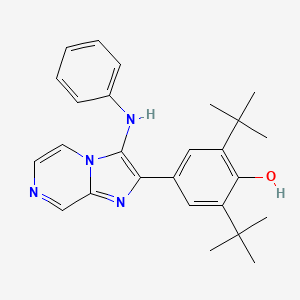 molecular formula C26H30N4O B1188428 4-(3-Anilinoimidazo[1,2-a]pyrazin-2-yl)-2,6-ditert-butylphenol 